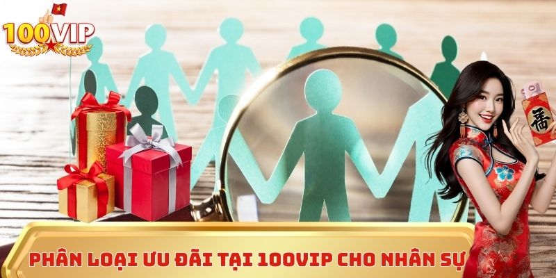Phân loại ưu đãi tại 100vip cho nhân sự